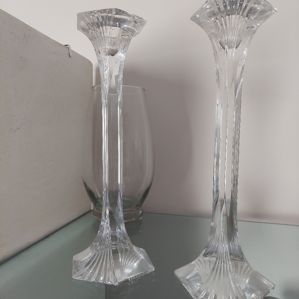 Crystal candlesticks